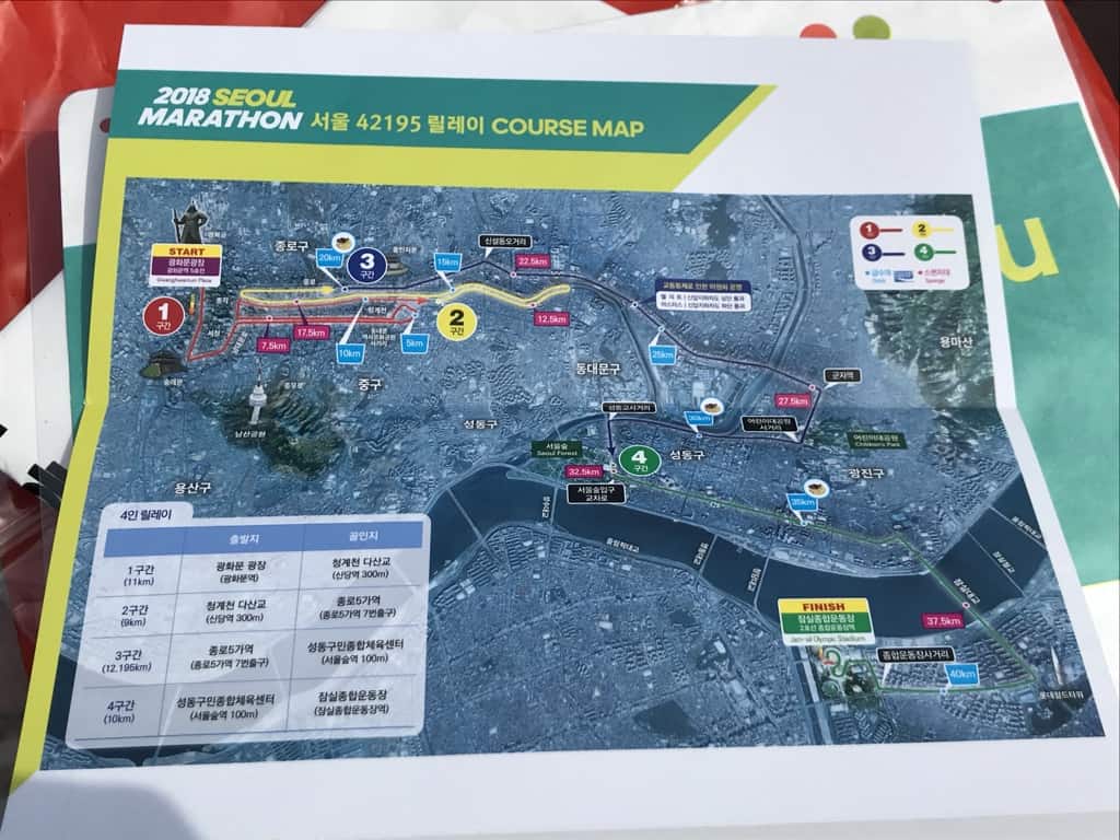 seoul marathon - route